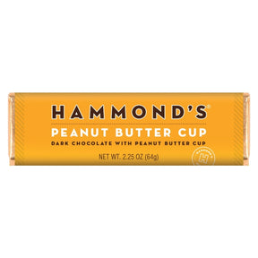 Hammond's Candies Peanut Butter Cup Dark Chocolate Candy Bar 2.25 oz, Pack of 12