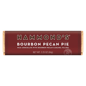 Hammond's Candies Bourbon Pecan Pie Milk Chocolate Candy Bar 2.25 oz, Pack of 12