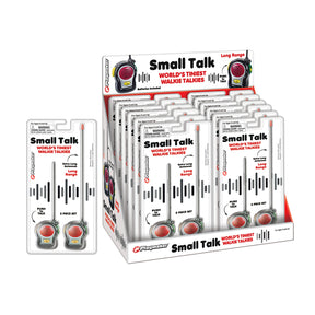 Playmaker Toys Small Talk World Tiniest Walkie Talkies Toy Metal 2 pc, Pack of 12