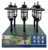Boston Harbor 26074 Solar Stake Light w/LED Filament, NI-Mh Battery, AA Battery, 1-Lamp, Black, Battery Included: Yes, Pack of 6
