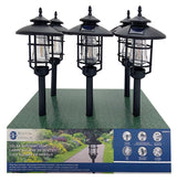 Boston Harbor 26074 Solar Stake Light w/LED Filament, NI-Mh Battery, AA Battery, 1-Lamp, Black, Battery Included: Yes, Pack of 6