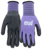 Mud MD31011V-W-SM Coated Gloves, Women's, S/M, Knit Wrist Cuff, Nitrile Coating, Violet