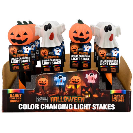 Magic Seasons Color Changing 12 in. Light Stake Pathway Decor, Pack of 12