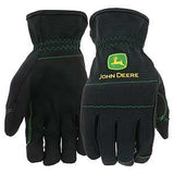 John Deere JD86021-L High-Dexterity Work Gloves, L, 4-5/8 in L, Slip-On Cuff, Polyester, Black
