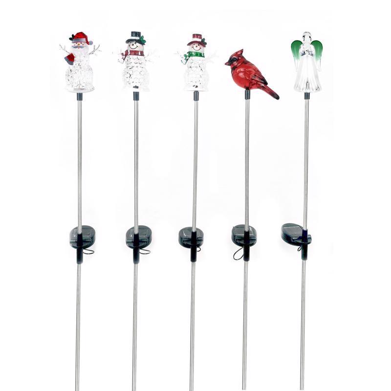 Alpine LED Cool White Assorted 33 in. Garden Stake, Pack of 20