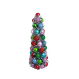 FC Young Assorted Glitter Ball Cone Christmas Tree 18 in., Pack of 4
