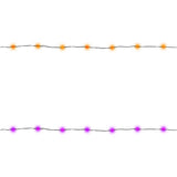 Celebrations Halloween Orange/Purple 50 ct 1 in. LED Prelit Light String String Lights, Pack of 12