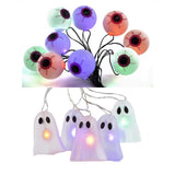 Celebrations Warm White LED Prelit Ghost & Eyeball Lights, Pack of 12