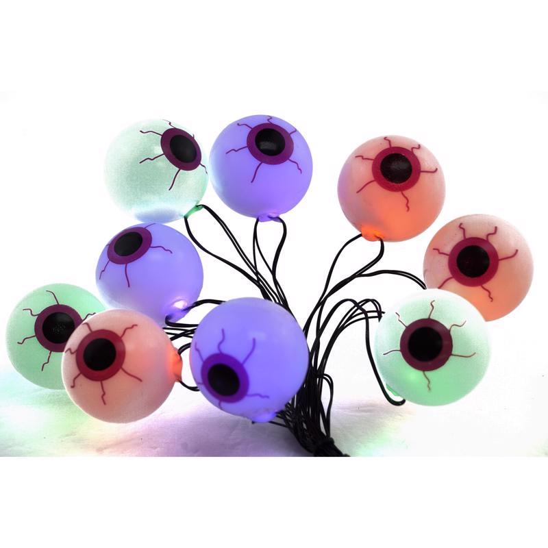 Celebrations Warm White LED Prelit Ghost & Eyeball Lights, Pack of 12