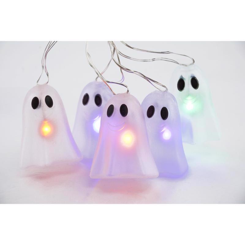 Celebrations Warm White LED Prelit Ghost & Eyeball Lights, Pack of 12