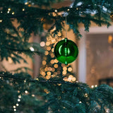 Celebrations Platinum LED Green Lighted Ornament 6 in. Hanging Decor