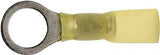 Calterm 65726 Ring Terminal, 12 to 10 AWG Wire, Copper Contact, Yellow, 7/PK