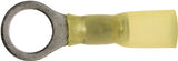 Calterm 65726 Ring Terminal, 12 to 10 AWG Wire, Copper Contact, Yellow, 7/PK