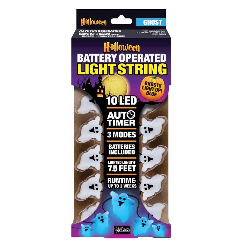 Magic Seasons Assorted 0 in. LED Spooky Light String Halloween Decor, Pack of 12