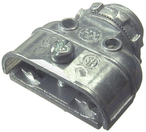 Halex 21580 Flex Duplex Connector, 3/8 in, Zinc, 2/BAG