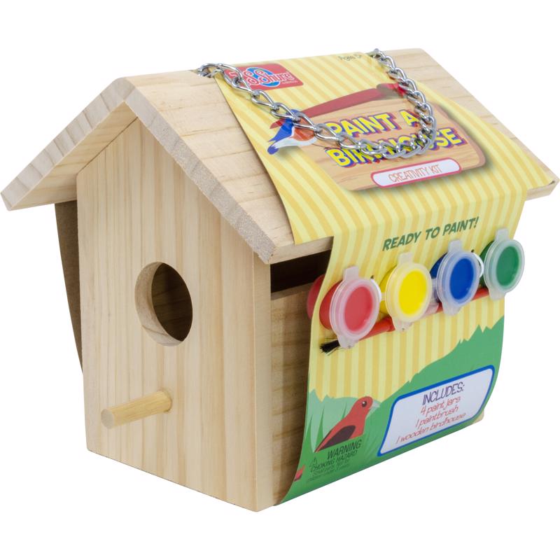 T.S. Shure Paint A Birdhouse Kit Brown 3 pc, Pack of 6