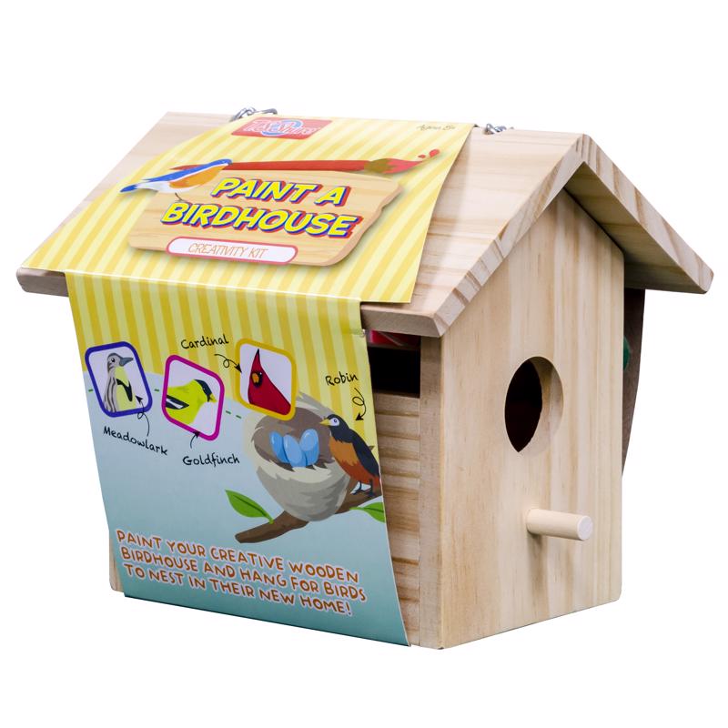 T.S. Shure Paint A Birdhouse Kit Brown 3 pc, Pack of 6