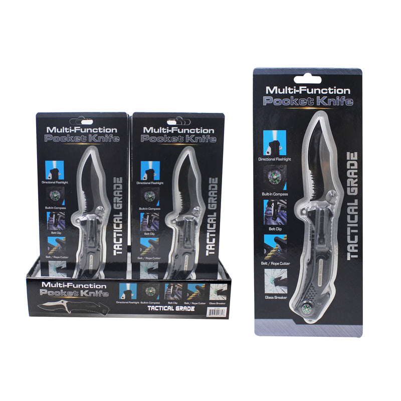 Diamond Visions Multi-Function Pocket Knife Black 1 pc, Pack of 8