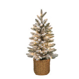 Celebrations 2 ft. Full LED 35 ct Flocked Christmas Tree, Pack of 4