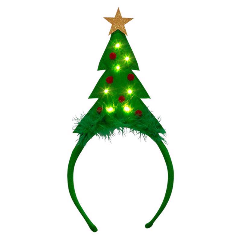 Dyno Tree with LED Lights Headband Felt 1 pk, Pack of 12