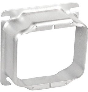 Southwire 52C21-UPC Device Ring, 1-1/4 in L, 4 in W, Square, 2-Gang, Steel, Silver, Galvanized
