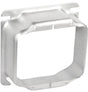 Southwire 52C21-UPC Device Ring, 1-1/4 in L, 4 in W, Square, 2-Gang, Steel, Silver, Galvanized