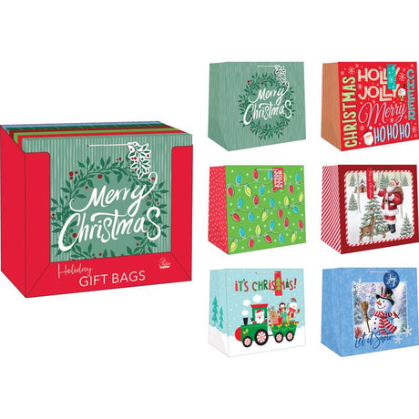 Paper Images X-Jumbo Assorted Christmas Gift Bag, Pack of 24