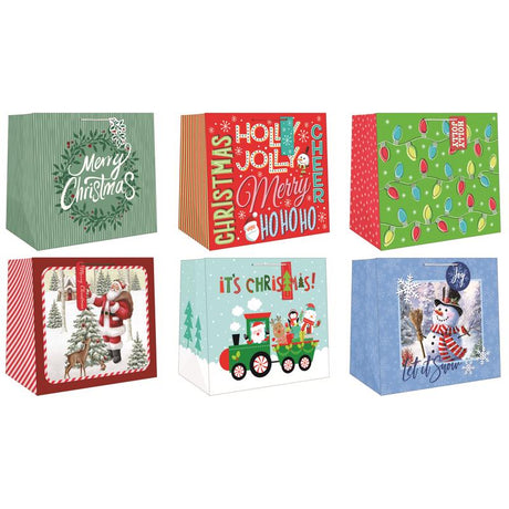 Paper Images X-Jumbo Assorted Christmas Gift Bag, Pack of 24