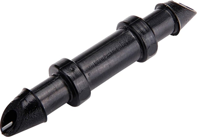 Raindrip 312010B Connector, 1/4 in Connection, Barb, Polypropylene, Black, 10/PK
