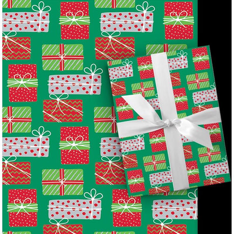 Paper Images Assorted Foil Plaid Gift Wrap, Pack of 36