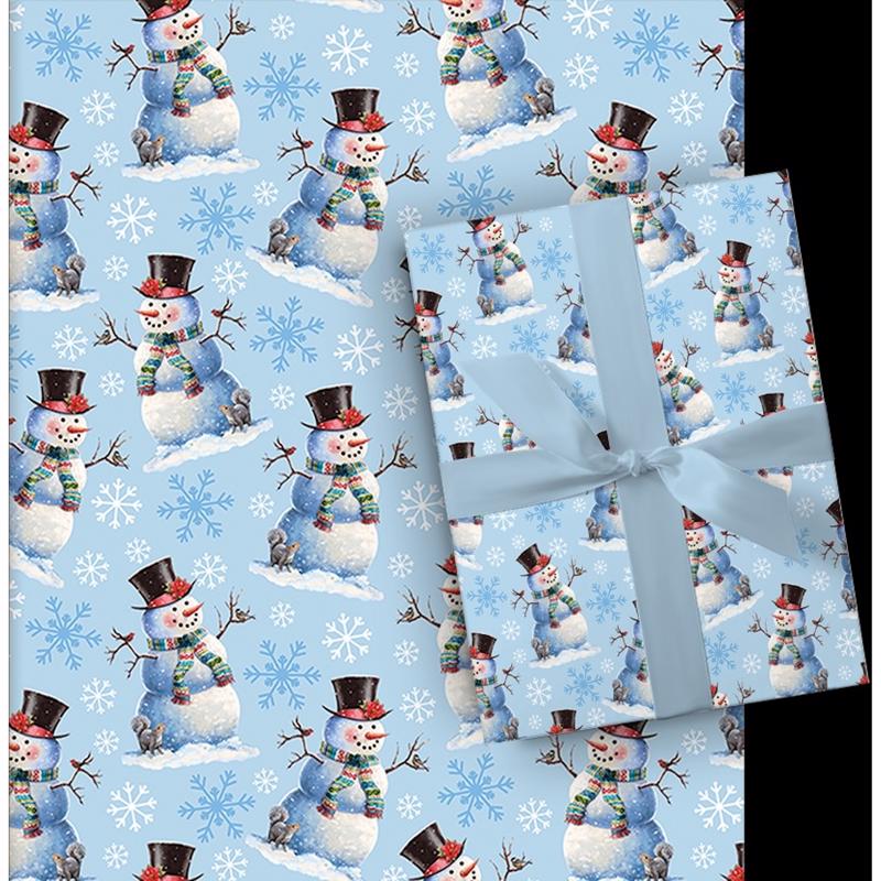 Paper Images Assorted Santas and Snowman Gift Wrap, Pack of 48