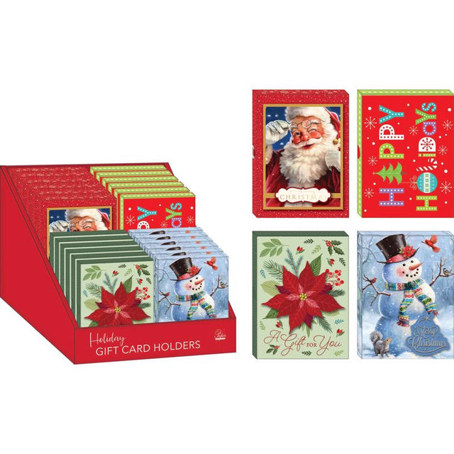 Paper Images Assorted Christmas Gift Card Holder, Pack of 24