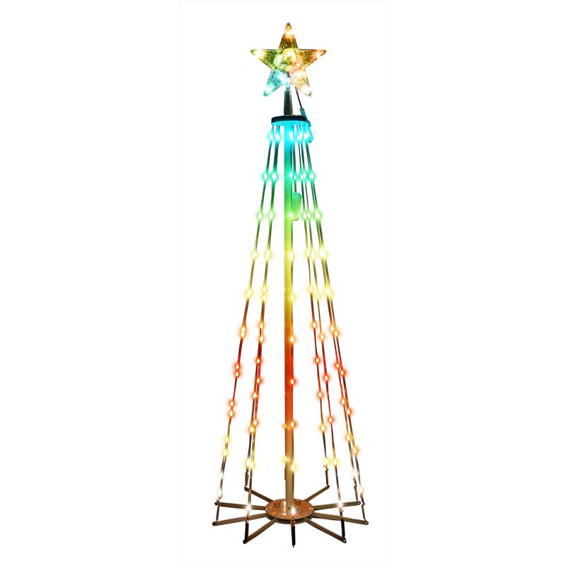 Celebrations LED Multi Ribbon RGB Light 4 ft. Yard Decor