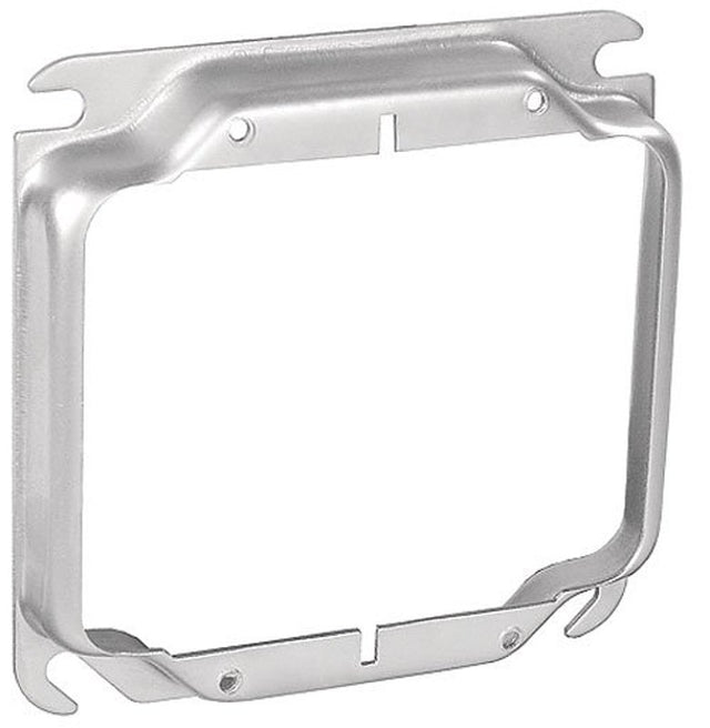 Southwire 52C18-5/8-UPC Electrical Box Cover, 4 in W, Square, 2-Gang, Steel, Silver, Galvanized