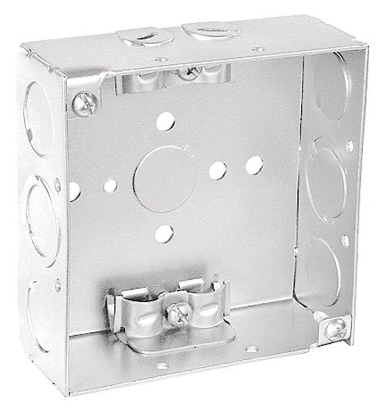 Southwire 52151-R-UPC Junction Box, 11-Knockout, 1/2 in Knockout, Steel, Silver, Galvanized
