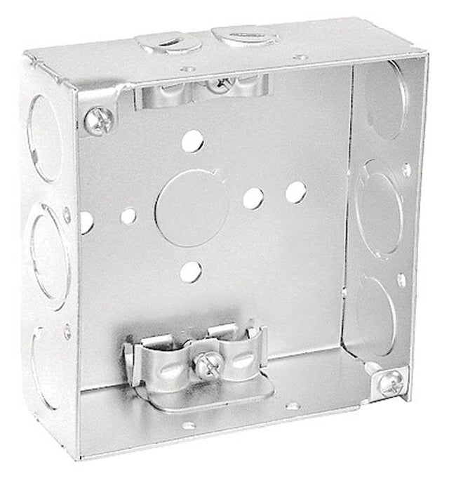 Southwire 52151-R-UPC Junction Box, 11-Knockout, 1/2 in Knockout, Steel, Silver, Galvanized