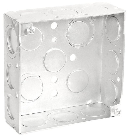 Southwire 52151-S-UPC Junction Box, 17-Knockout, 1/2, 3/4 in Knockout, Steel, Silver, Galvanized