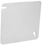 Southwire 52C1-UPC Flat Blank Cover, 4 in W, Square, Steel, Silver, Zinc-Plated