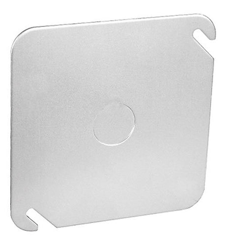 Southwire 52C6-UPC Blank Cover, 4 in W, Square, Steel, Silver, Galvanized