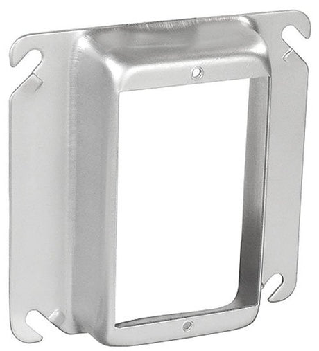 Southwire 52C15-UPC Device Ring, 1 in L, 4 in W, Square, 1-Gang, Steel, Silver, Galvanized