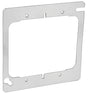 Southwire 52C20A-UPC Flat Device Ring, 4 in W, Square, 2-Gang, Steel, Silver, Galvanized