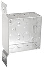Southwire 52171-FS-UPC Bracketed Junction Box, 2-Gang, 14-Knockout, 1/2, 3/4 in Knockout, Steel, Silver, Galvanized