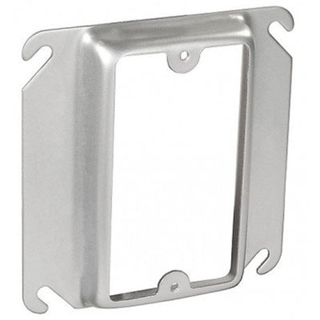 Southwire 52C14-5/8-UPC Electrical Box Cover, 4 in W, Square, 1-Gang, Steel, Silver, Galvanized