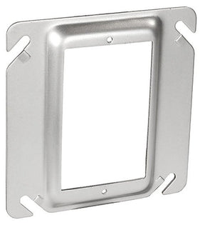 Southwire 52C62-UPC Device Ring, 4 in W, Square, 1-Gang, Steel, Silver, Galvanized