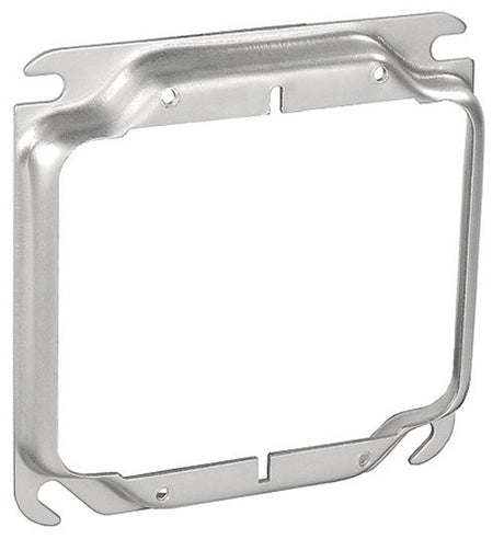 Southwire 52C17-UPC Device Ring, 4 in W, Square, 2-Gang, Steel, Silver, Galvanized
