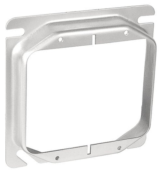 Southwire 52C18-UPC Electrical Box Cover, 4 in W, Square, 2-Gang, Steel, Silver, Galvanized