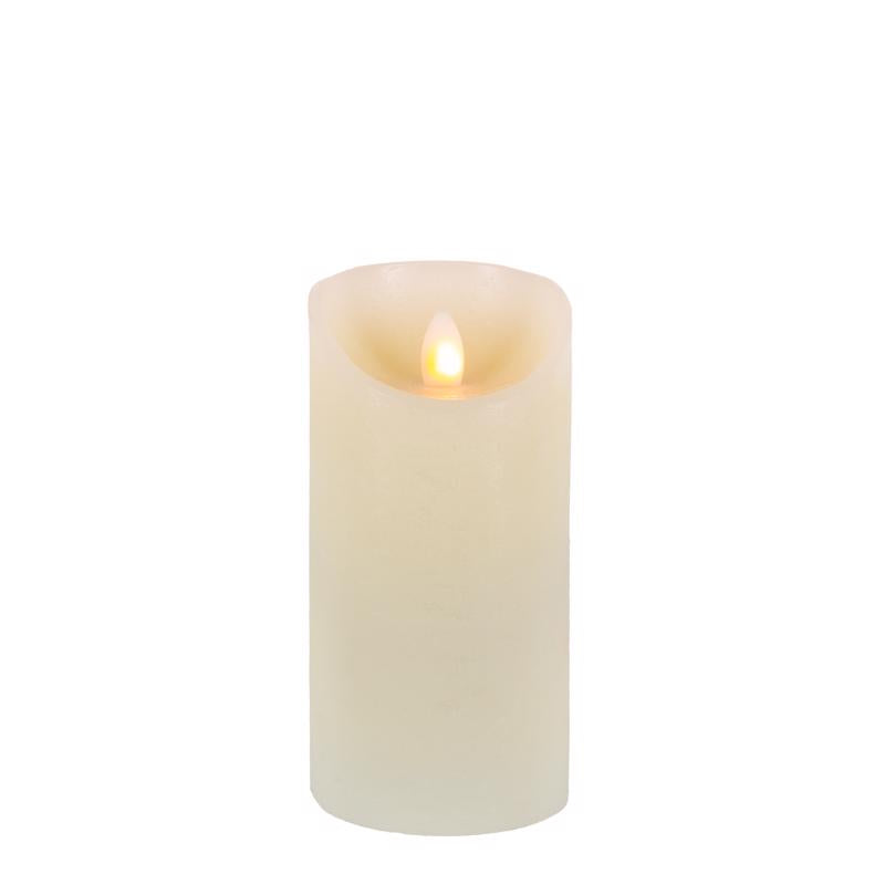Gerson Bisque no scent Scent Flameless Pillar Candle, Pack of 6
