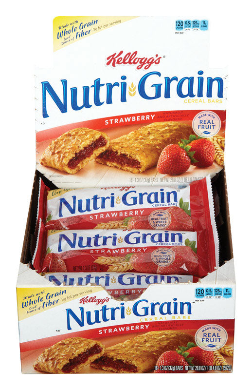 Nutri-Grain Strawberry Cereal Bar 1.3 oz Pouch, Pack of 16