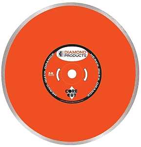Diamond Products 12359 Heavy-Duty Blade, 10 in Dia, 5/8 in Arbor, Diamond Cutting Edge, Continuous Rim