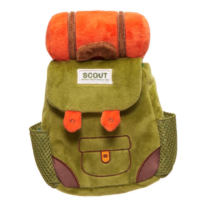 Bark Multicolored Plush Rucksack Dog Toy 1 pk, Pack of 3